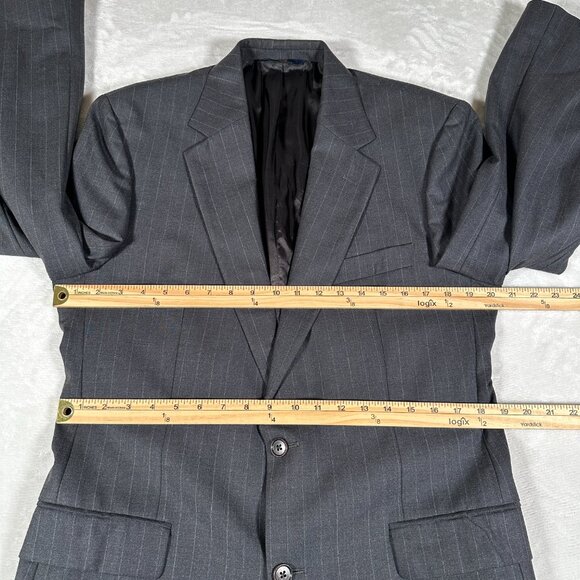Brooks Brothers Blazer Men Size 41L Striped Wool Blend 346 Stretch Two Button - Picture 3 of 9